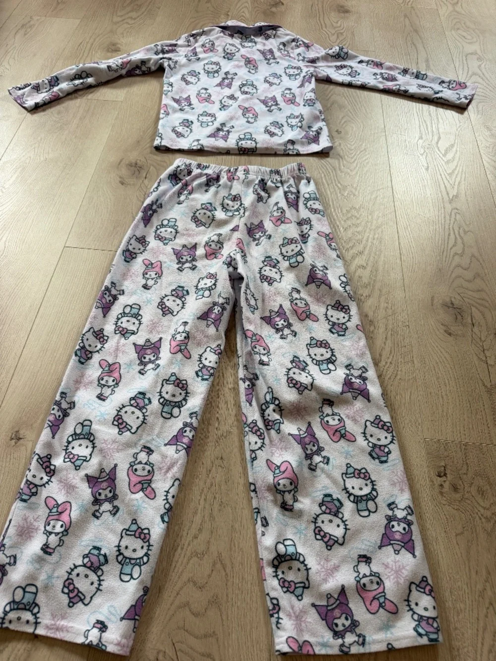Hello Kitty Girls Notch Collar Top & Sleep Pants Pajama Set, 2-Piece Sz.8